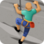 man climbing: medium skin tone on Facebook