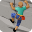 man climbing: medium-dark skin tone on Facebook