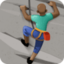 man climbing: dark skin tone on Facebook