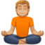 person in lotus position: medium-light skin tone on Facebook