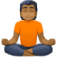 person in lotus position: medium-dark skin tone on Facebook