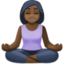 woman in lotus position: dark skin tone on Facebook