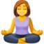 woman in lotus position on Facebook