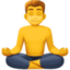 man in lotus position on Facebook