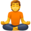 person in lotus position on Facebook