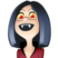 woman vampire: light skin tone on Facebook