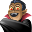 man vampire: medium-dark skin tone on Facebook