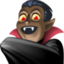 man vampire: dark skin tone on Facebook