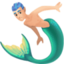 merman: light skin tone on Facebook
