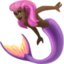 mermaid: dark skin tone on Facebook