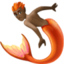 merperson: dark skin tone on Facebook