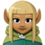 woman elf: medium-dark skin tone on Facebook