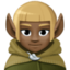 man elf: dark skin tone on Facebook