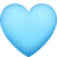 light blue heart on Facebook