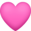 pink heart on Facebook