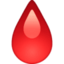 drop of blood on Facebook