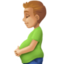 pregnant man: medium-light skin tone on Facebook