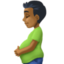pregnant man: medium-dark skin tone on Facebook