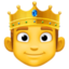 person with crown on Facebook