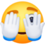 face with peeking eye on Facebook