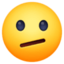 face with diagonal mouth on Facebook