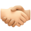 handshake: light skin tone, medium-light skin tone on Facebook