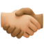 handshake: medium-light skin tone, medium-dark skin tone on Facebook