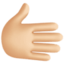 rightwards hand: medium-light skin tone on Facebook