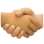 handshake: medium skin tone, medium-light skin tone on Facebook