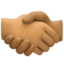 handshake: medium skin tone, medium-dark skin tone on Facebook