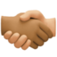 handshake: medium-dark skin tone, medium-light skin tone on Facebook