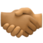 handshake: medium-dark skin tone, medium skin tone on Facebook