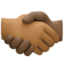 handshake: medium-dark skin tone, dark skin tone on Facebook