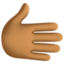 rightwards hand: medium-dark skin tone on Facebook