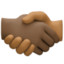handshake: dark skin tone, medium-dark skin tone on Facebook