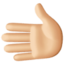 leftwards hand: medium-light skin tone on Facebook