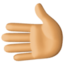 leftwards hand: medium skin tone on Facebook