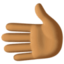 leftwards hand: medium-dark skin tone on Facebook