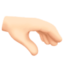 palm down hand: light skin tone on Facebook