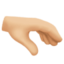 palm down hand: medium-light skin tone on Facebook