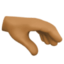 palm down hand: medium-dark skin tone on Facebook