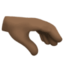 palm down hand: dark skin tone on Facebook