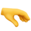 palm down hand on Facebook