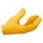 palm up hand on Facebook