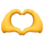 heart hands on Facebook