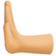 leftwards pushing hand: medium skin tone on Facebook