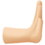 rightwards pushing hand: medium-light skin tone on Facebook