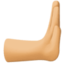 rightwards pushing hand: medium skin tone on Facebook