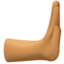 rightwards pushing hand: medium-dark skin tone on Facebook