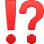 exclamation question mark on Facebook